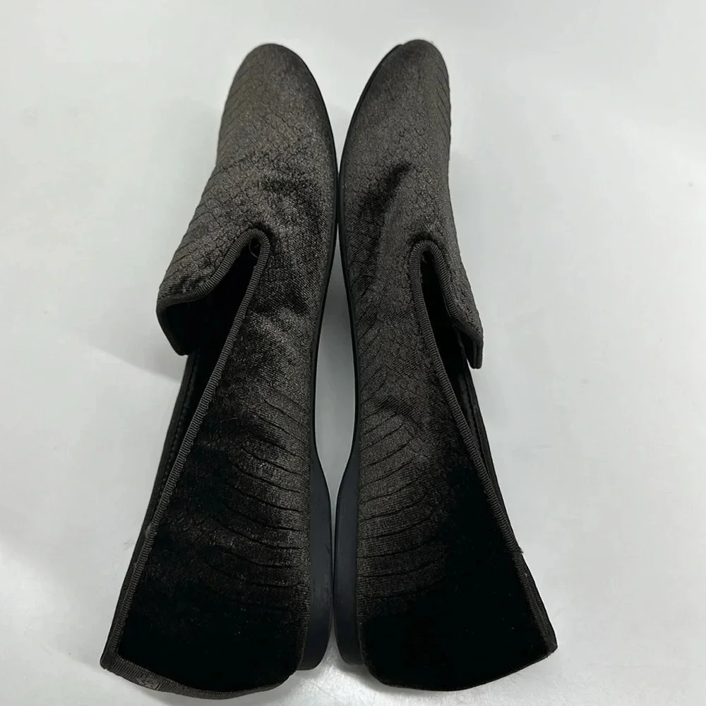Birdies The Starling Loafers Slip On Shoes Python Snake Velvet Dark Gray Size 8